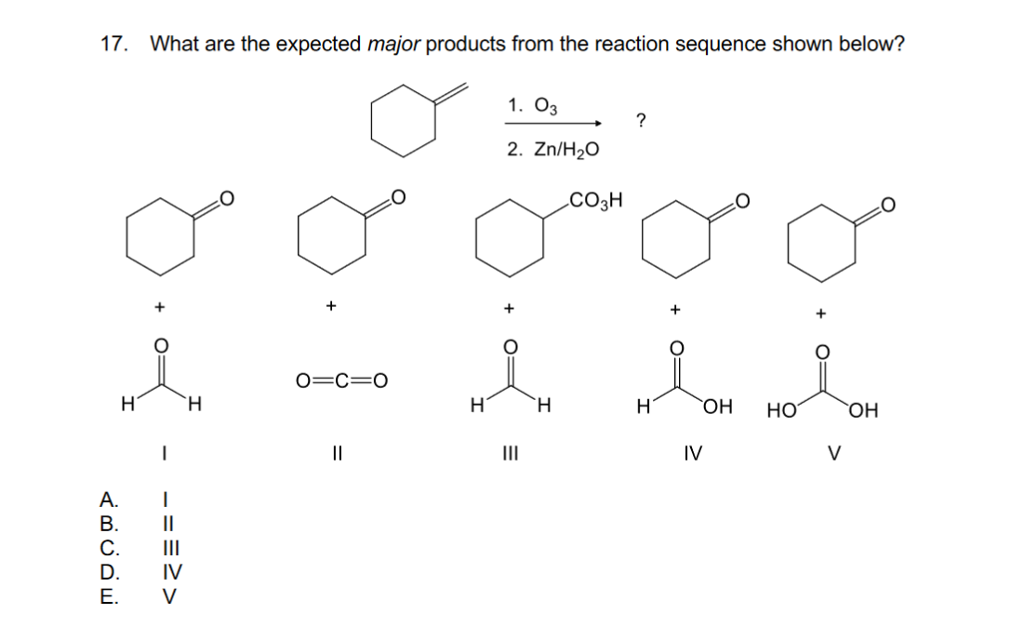 solved-17-what-are-the-expected-major-products-from-the-chegg