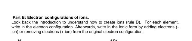 Part B: Electron configurations of ions. Look back | Chegg.com