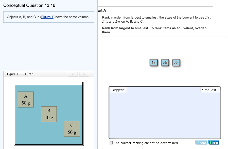 Solved Objects A, B, and C in (Figure 1) have the same | Chegg.com