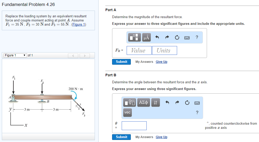 Solved Fundamental Problem 4.26 Part A Replace the loading | Chegg.com