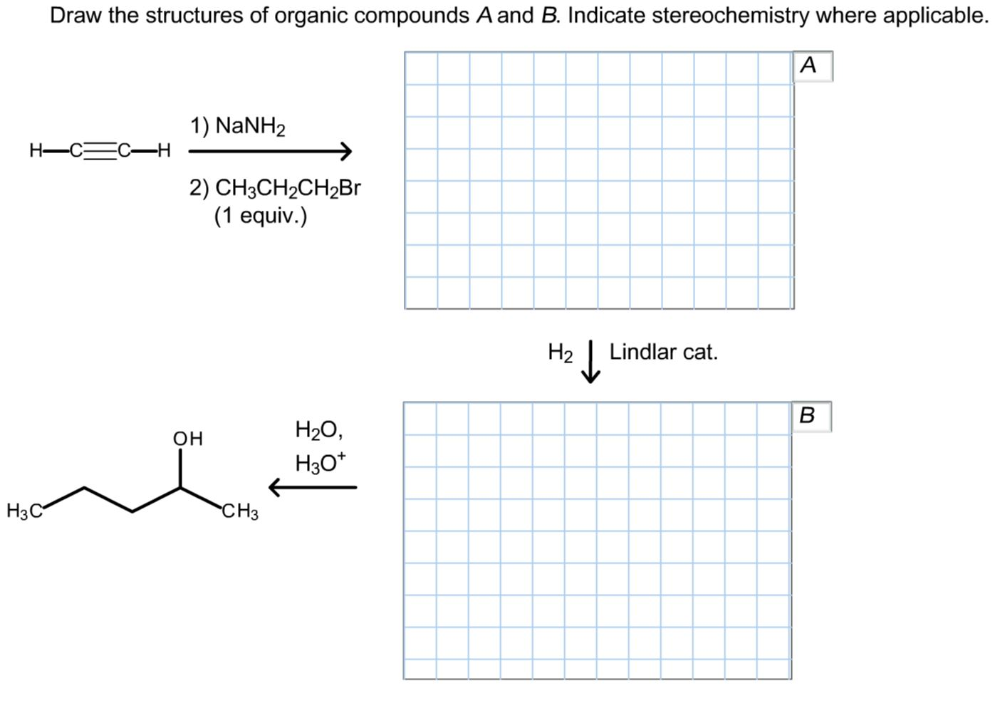 Solved Draw the structures of organic compounds A and B.