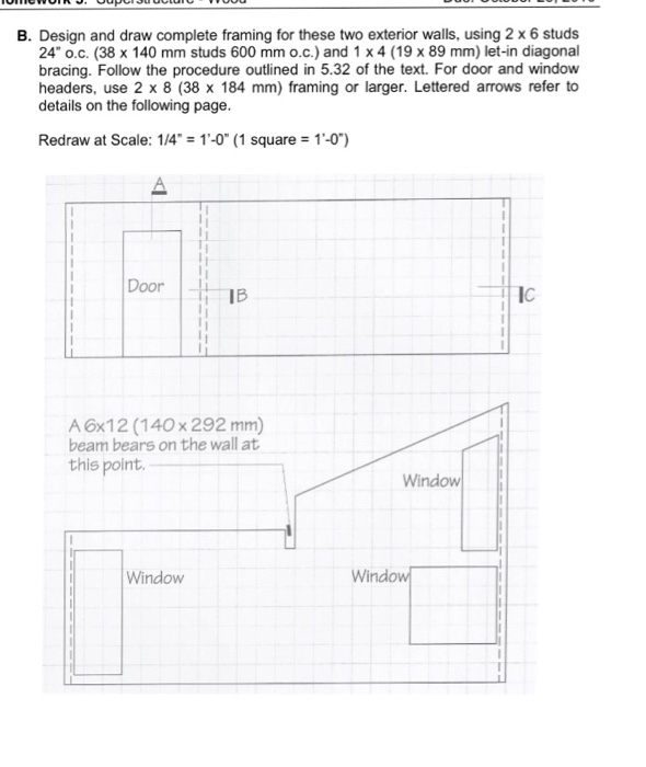 Solved Design and draw complete framing for these two | Chegg.com