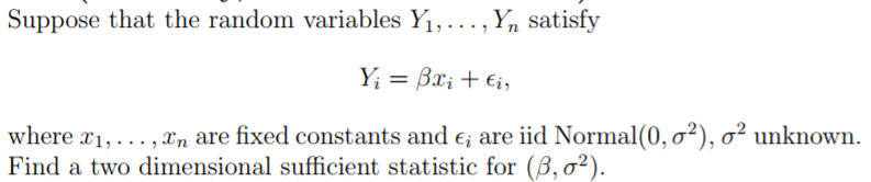 Solved uppose that the random variables Yi,... , Yn satisfy | Chegg.com