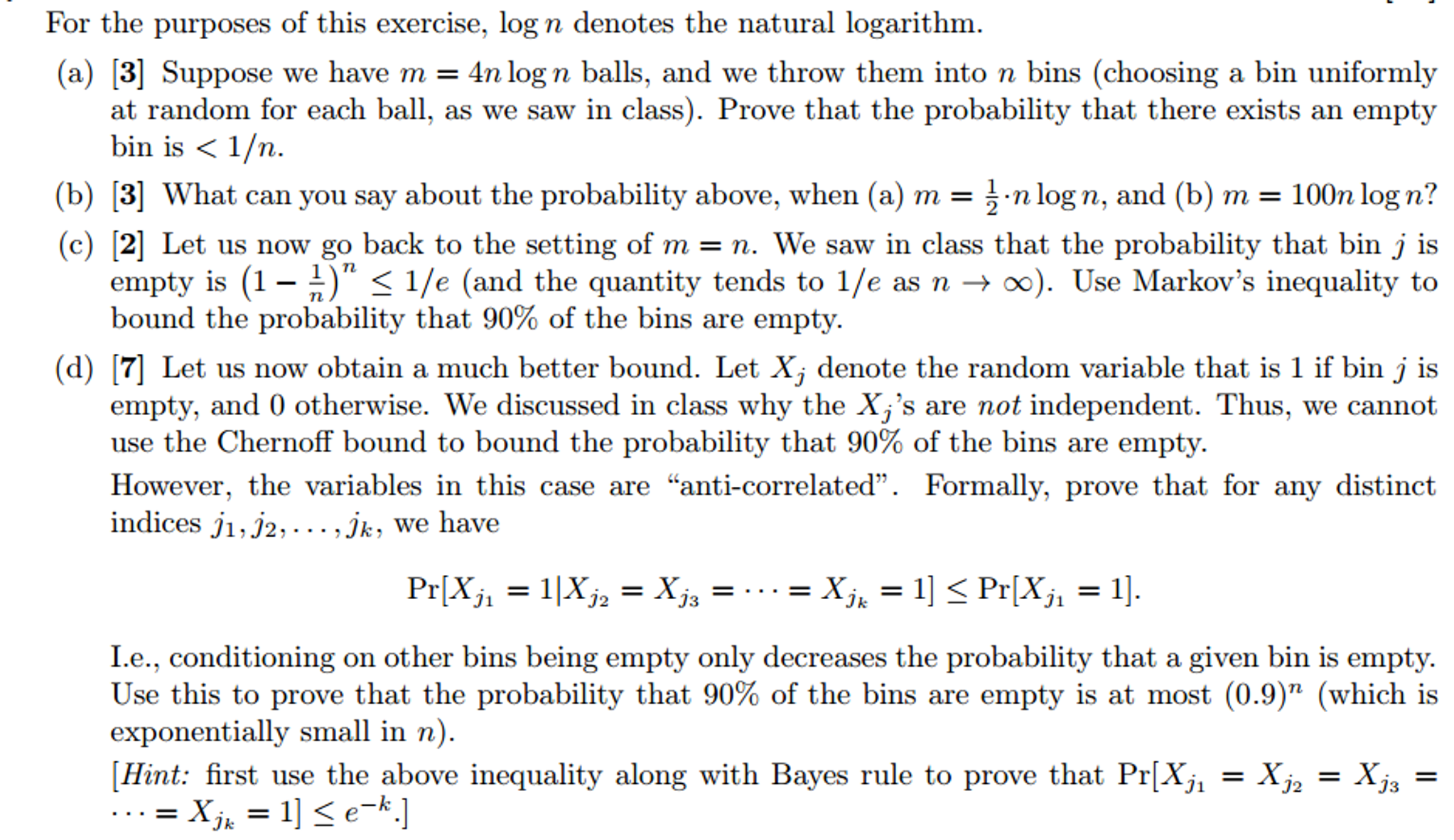 For the purposes of this exercise, log n denotes the | Chegg.com