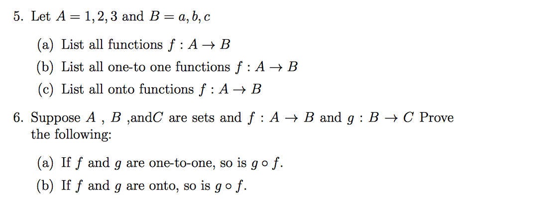 Solved 5. Let A= 1, 2, 3 And B - A, B, C (a) List All | Chegg.com