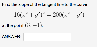 Solved Find the slope of the tangent line to the curve | Chegg.com