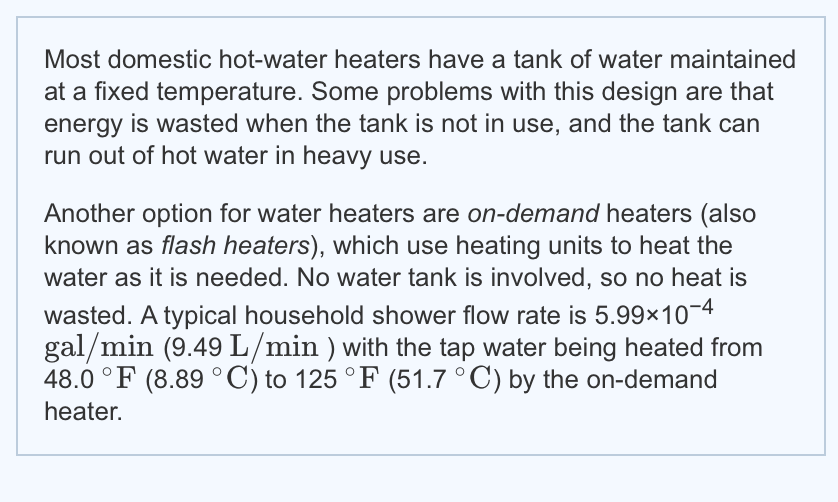 Solved Most domestic hotwater heaters have a tank of water