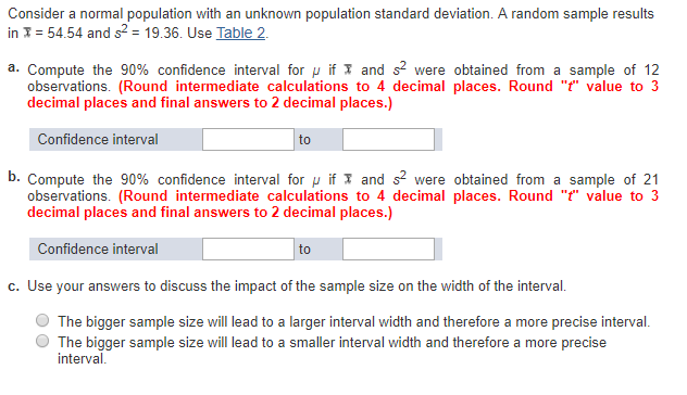 Solved Consider a normal population with an unknown | Chegg.com