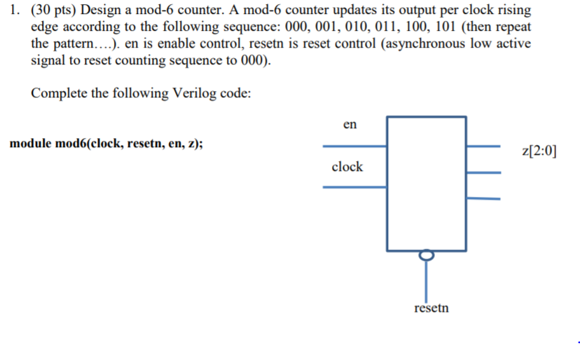 mod 6 counter design