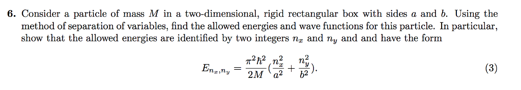 Solved 7. Similar To The Above Problem, Consider A Particle | Chegg.com