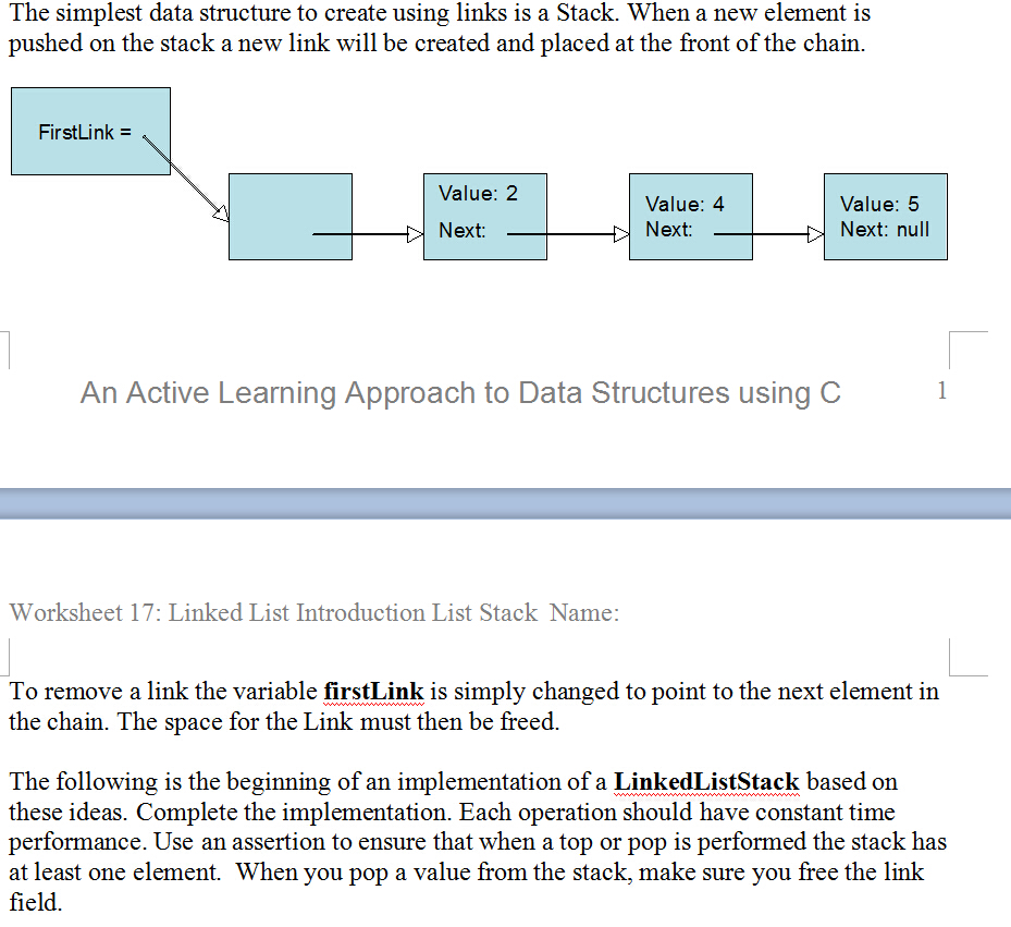 for a research paper you have just compiled a stack