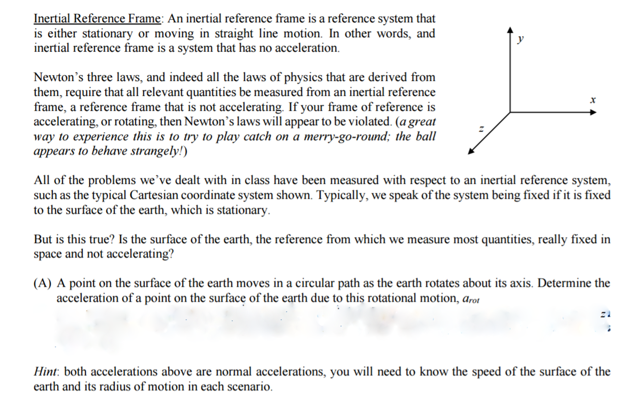 solved-inertial-reference-frame-an-inertial-reference-frame-chegg