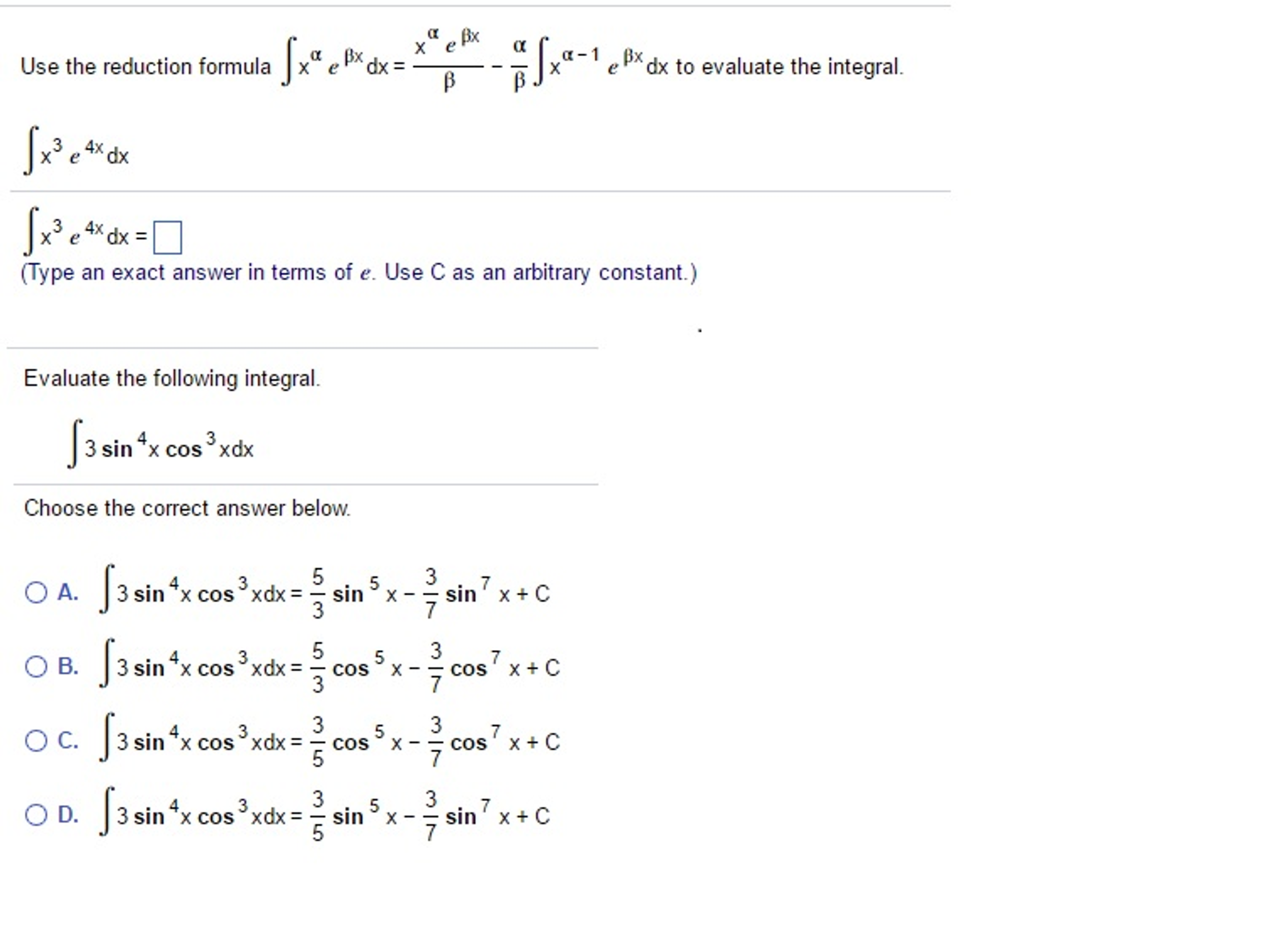 Solved Use The Reduction Formula Integral X alpha E beta X Chegg solved-use-the-reduction-formula-integral-x-alpha-e-beta-x-chegg