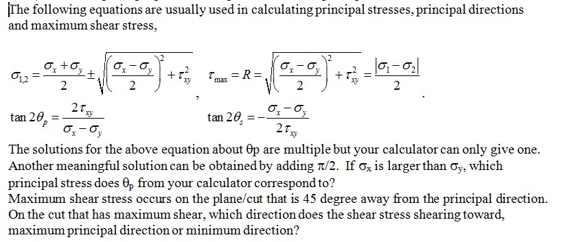 Maximum Shear Stress Theory Formula