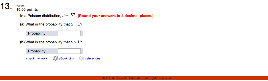 Solved In A Poisson Distribution, Mu = -37. (round Your 