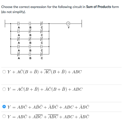 Solved Choose the correct expression for the following | Chegg.com