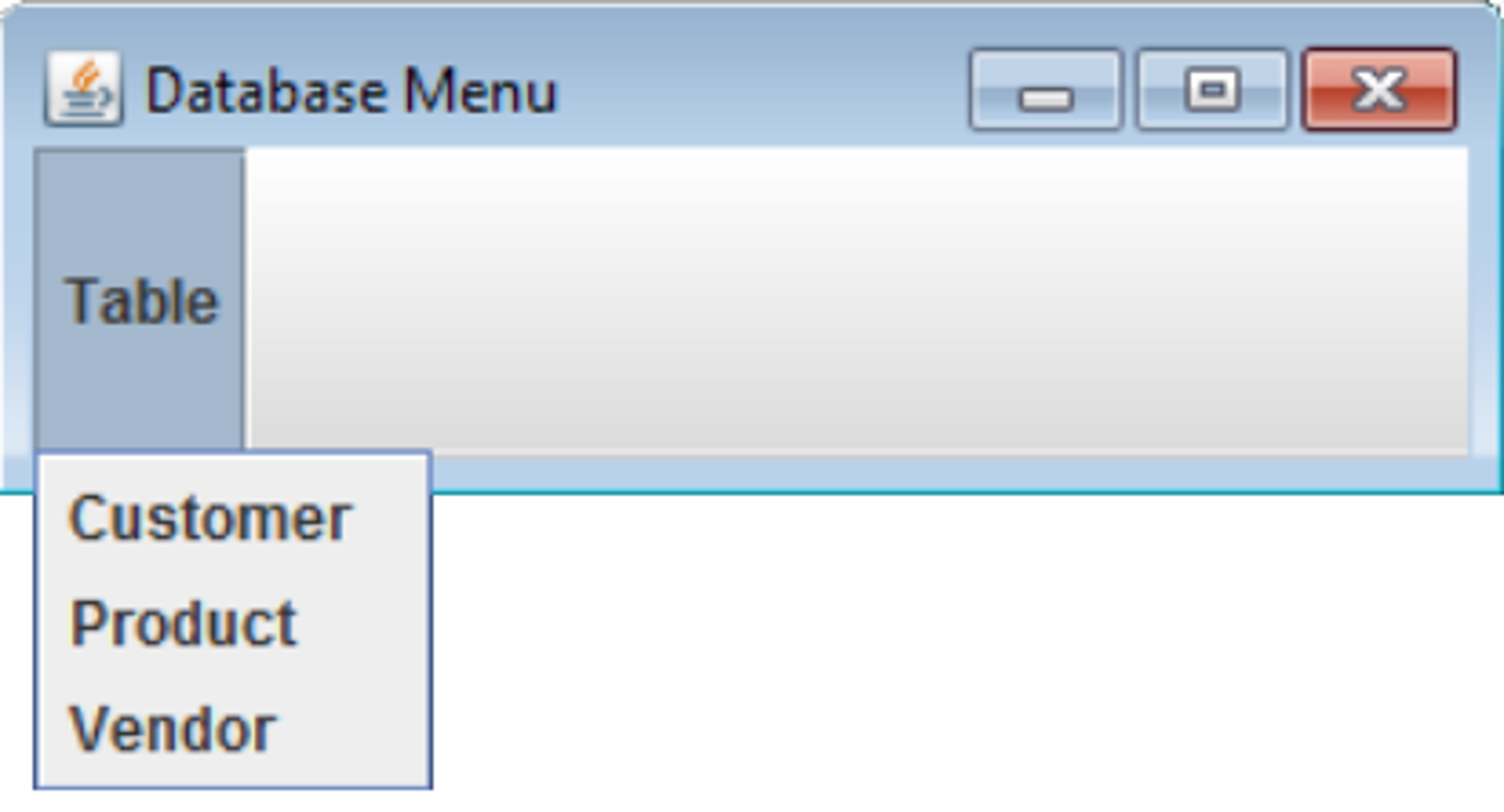 Create a small Java GUI with 3 forms and a menu for | Chegg.com