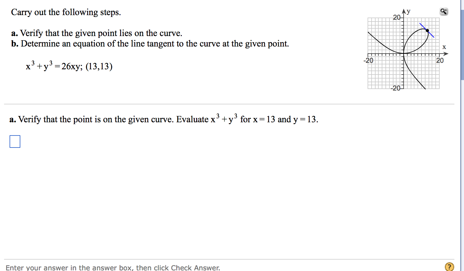 Solved A. Verify That The Given Point Lies On The Curve. B. | Chegg.com