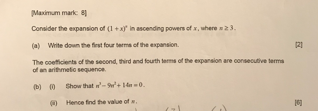 solved-maximum-mark-8-consider-the-expansion-of-1-x-in-chegg