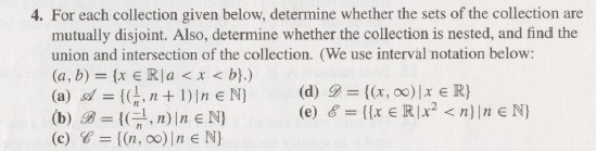 Solved For each collection given below, determine whether