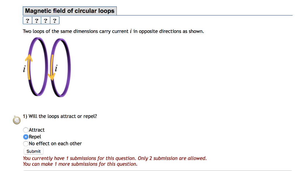 Solved field of circular loops Two loops of the