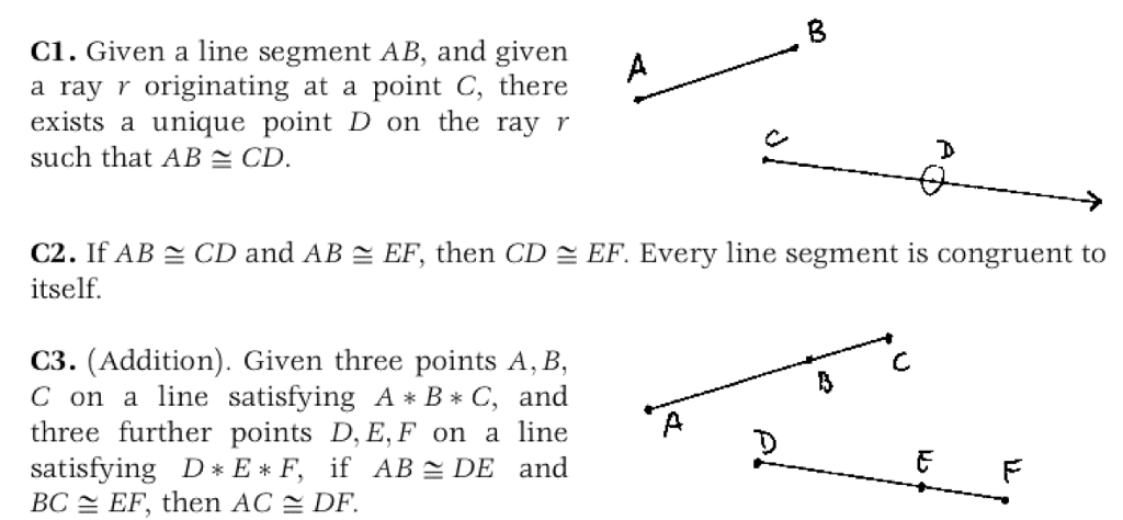 Solved C1. Given a line segment AB, and given a ray r | Chegg.com