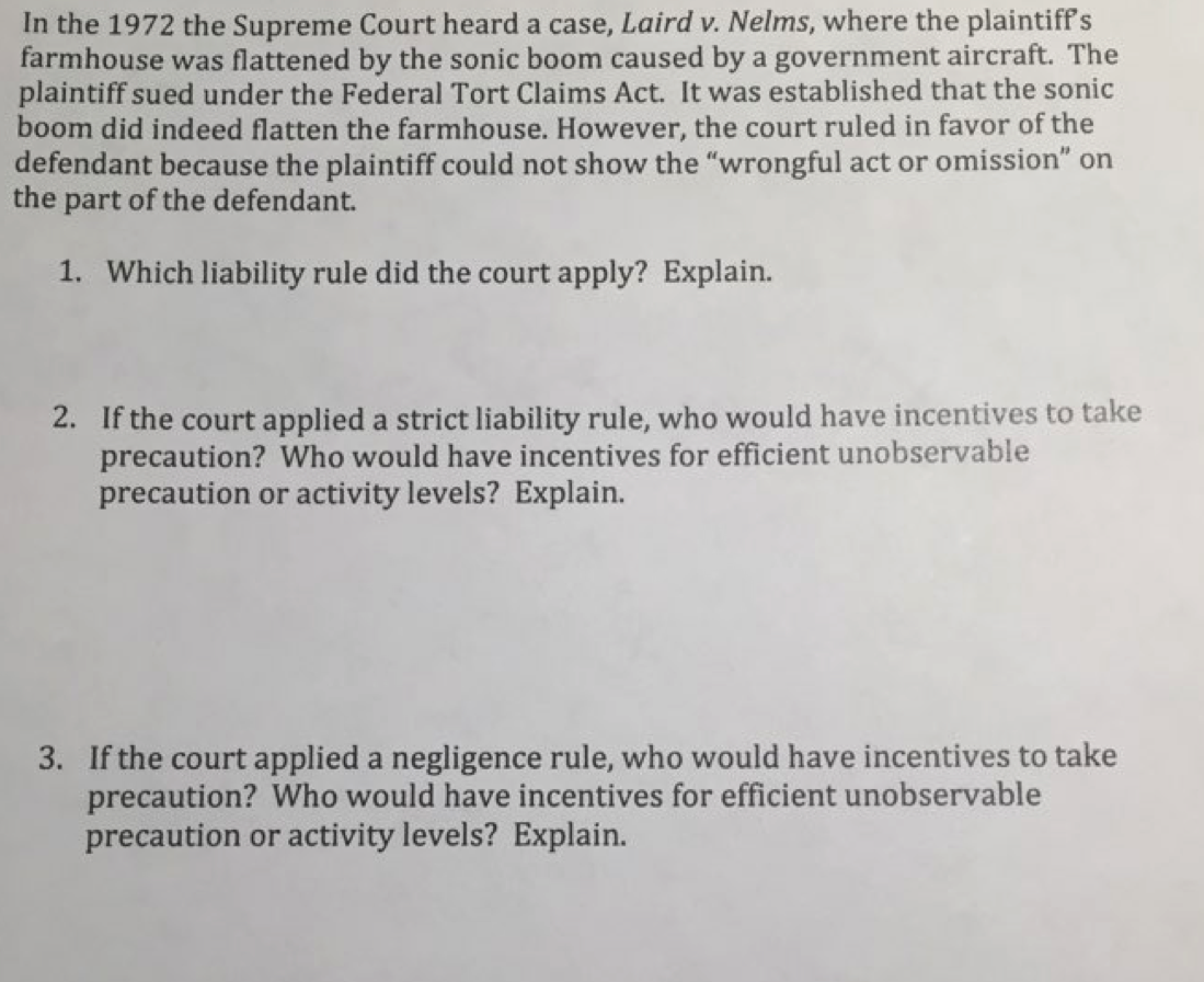 Solved In the 1972 the Supreme Court heard a case, Laird v.