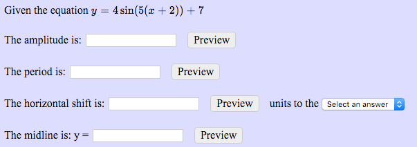 Solved Given The Equation Y 4 Sin 5 x 2 7 The Chegg