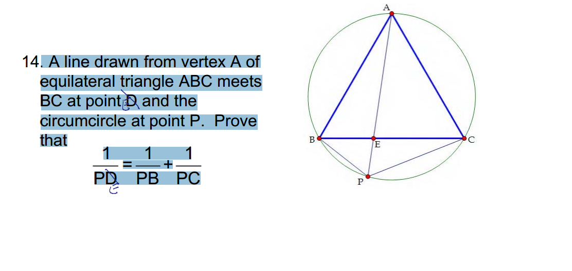 vertex of a triangle isosceles