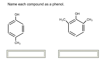 Name Each Pound As A Phenol Chegg 