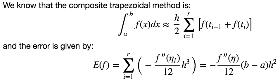 Solved 6. (a) Derive the composite corrected trapezoidal | Chegg.com