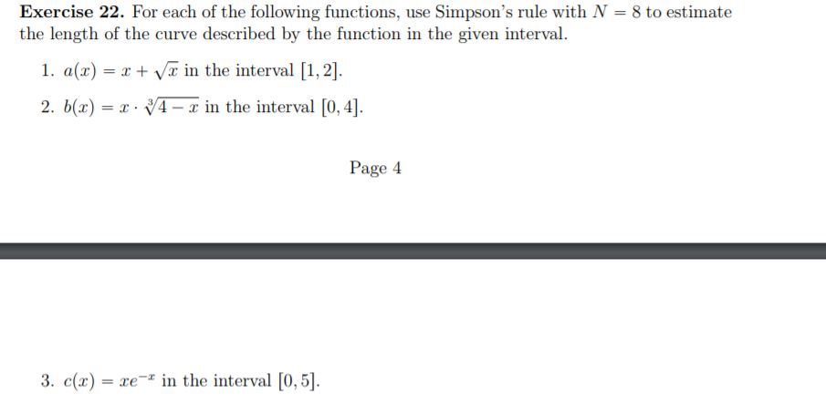 Solved Exercise 22. For each of the following functions, use | Chegg.com