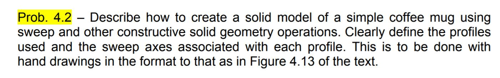 Solved Prob. 4.2 Describe how to create a solid model of a | Chegg.com