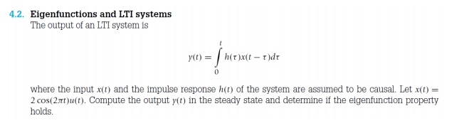 eigenfunction property of lti systems