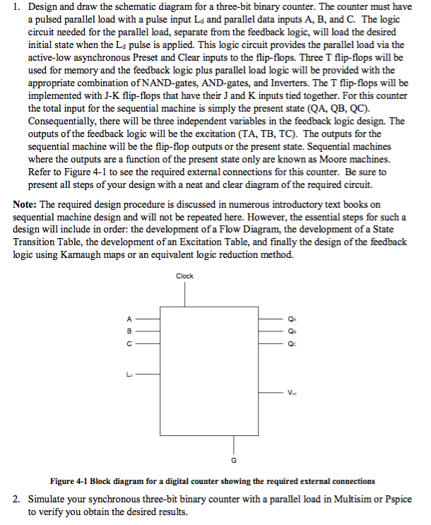 Design and draw the schematic diagram for a three-bit | Chegg.com