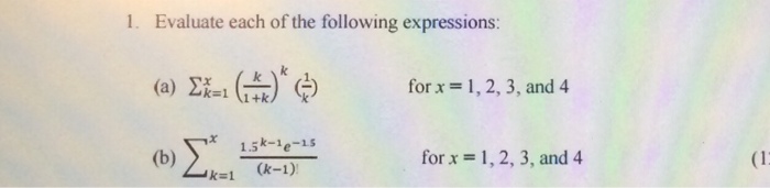 Solved Evaluate each of the following expressions: | Chegg.com