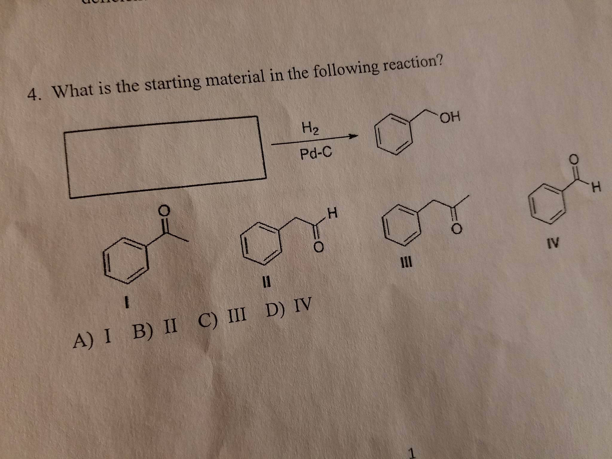 Solved What is the starting material in the following