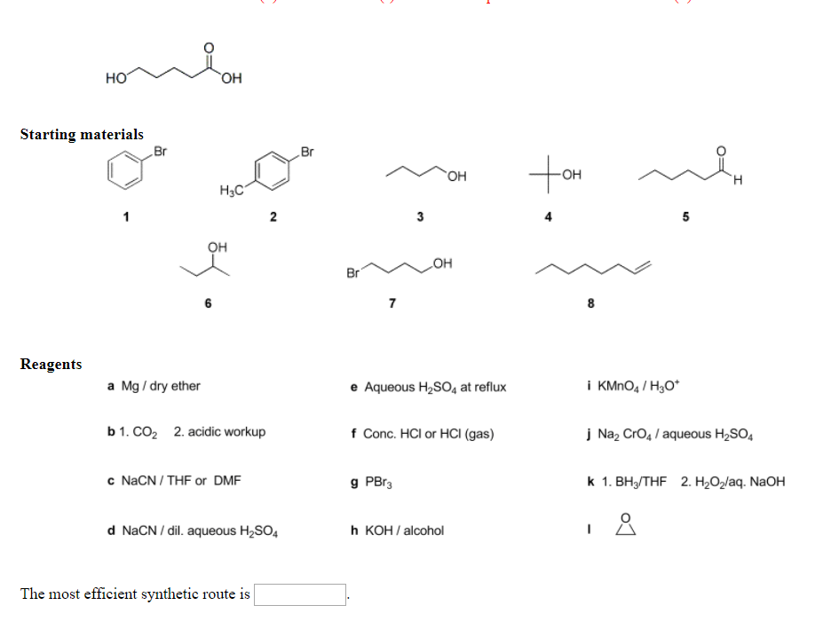 Solved 1) a-c: Devise the most efficient synthesis for the | Chegg.com