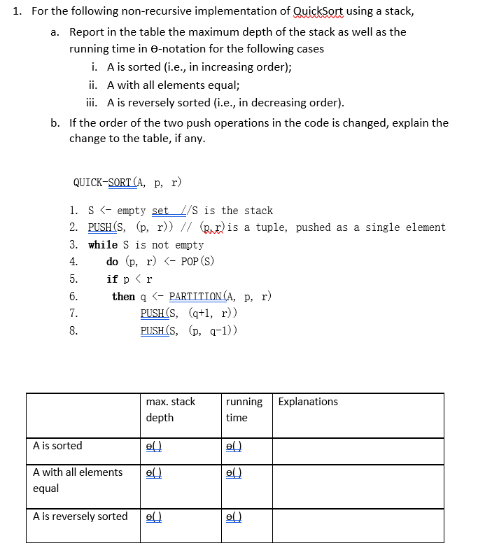 solved-1-for-the-following-non-recursive-implementation-of-chegg