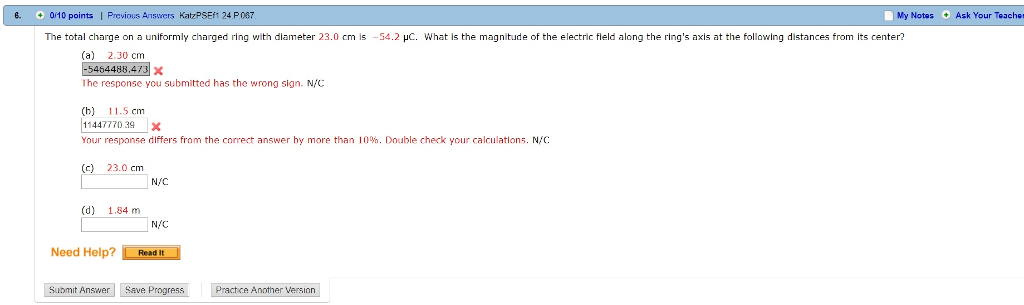 Solved 0 10 Points Previous Answers KatzPSEf1 24 P 0S7 My Chegg