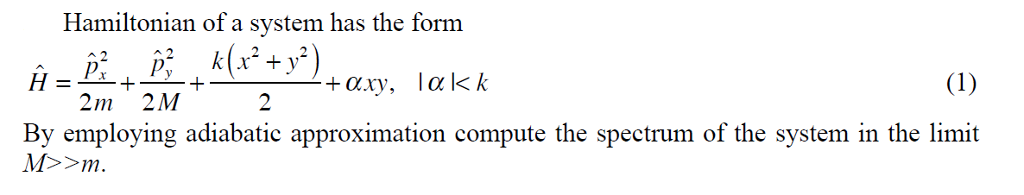 Hamiltonian of a system has the form H cap = p | Chegg.com