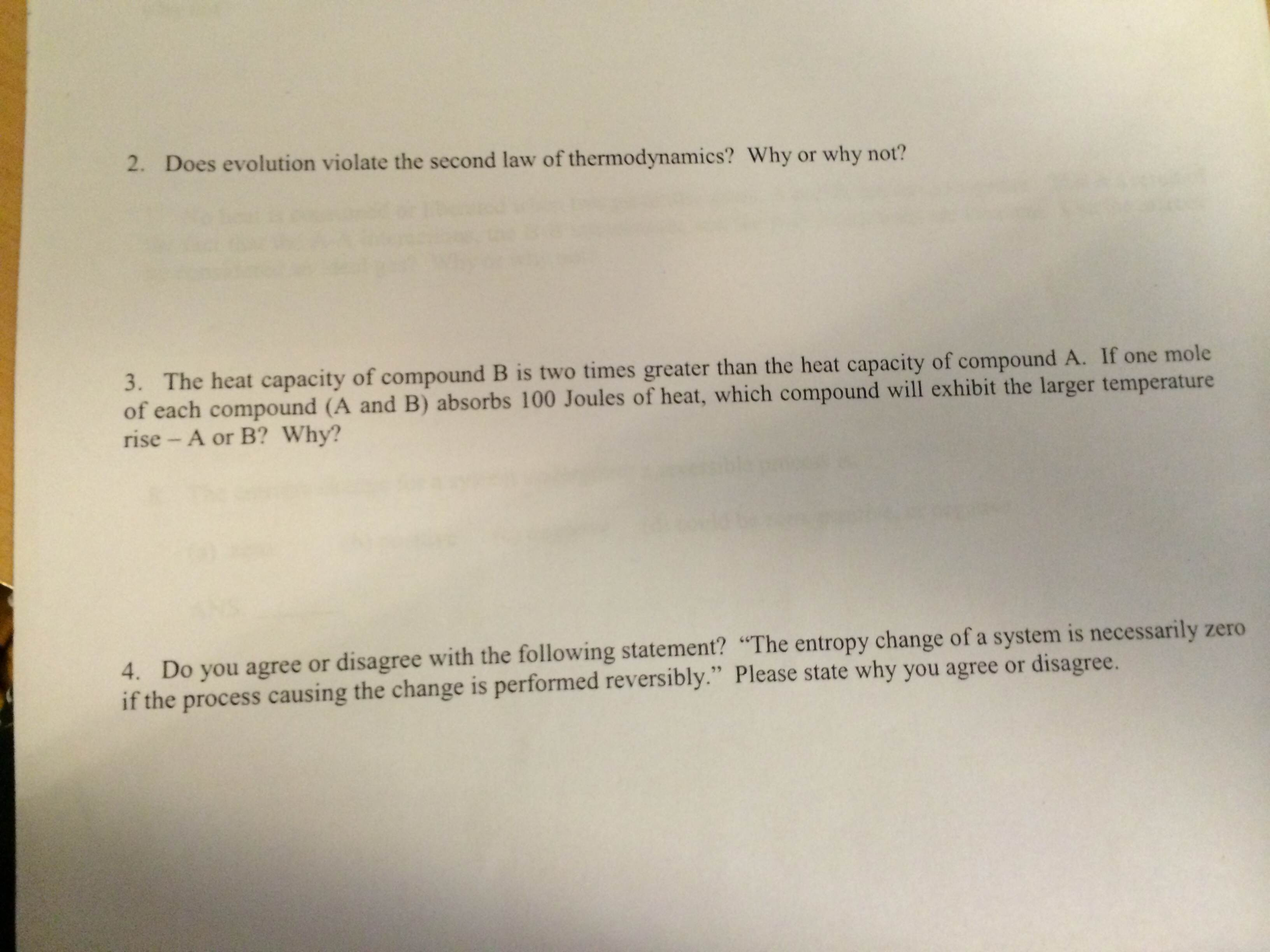 evolution does not violate the second law of thermodynamics because