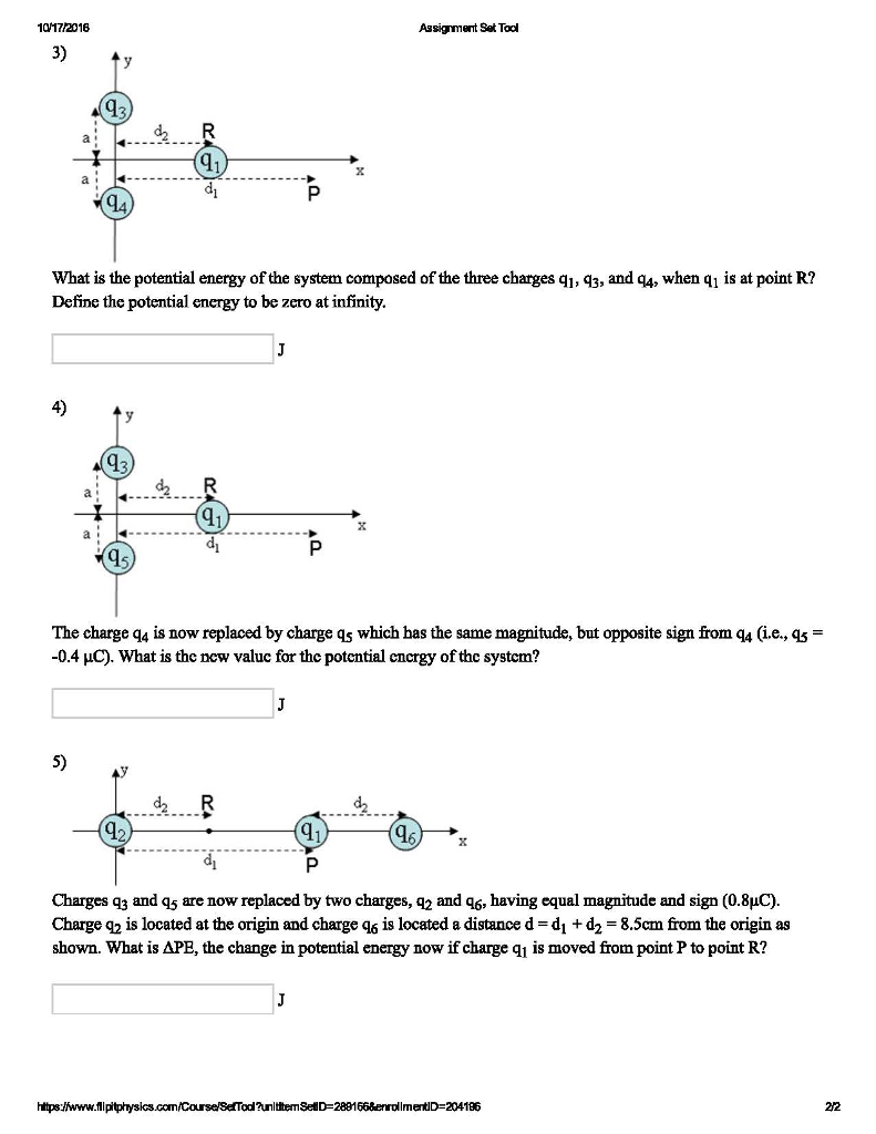 Solved What Is The Potential Energy Of The System Composed | Chegg.com