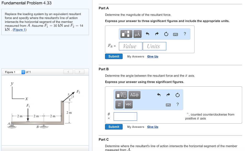 Solved Replace the loading system by an equivalent resultant | Chegg.com