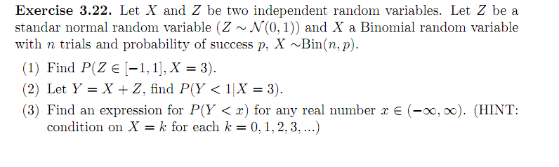 Solved Let X And Z Be Two Independent Random Variables Let 0017