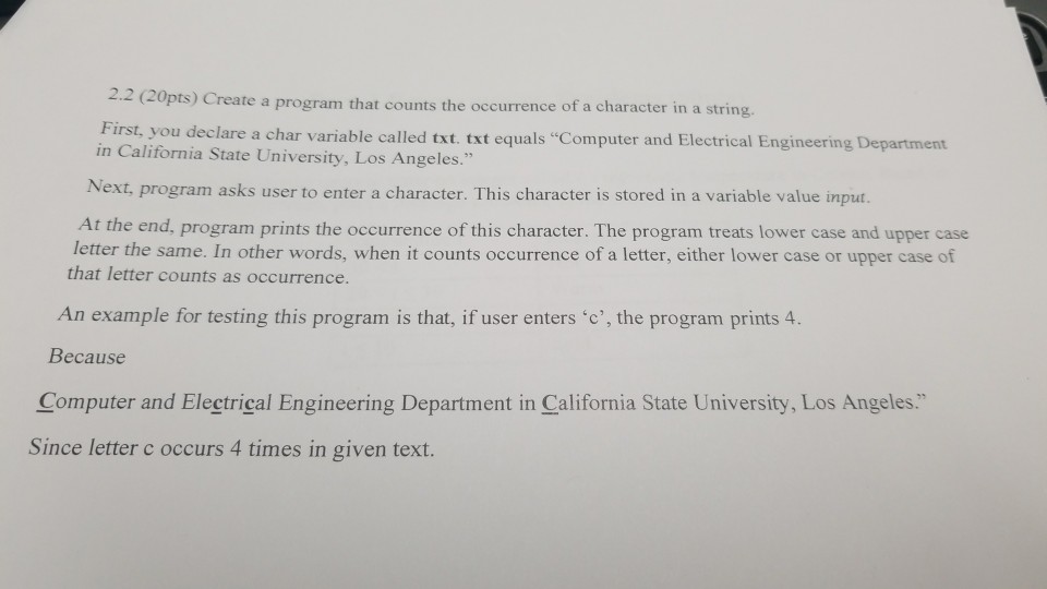 Solved 2 2 20pts Create Te A Program That Counts The Chegg