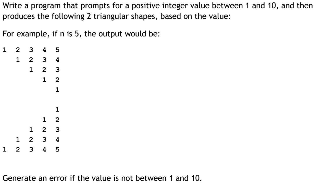 Solved Write a program that prompts for a positive integer | Chegg.com