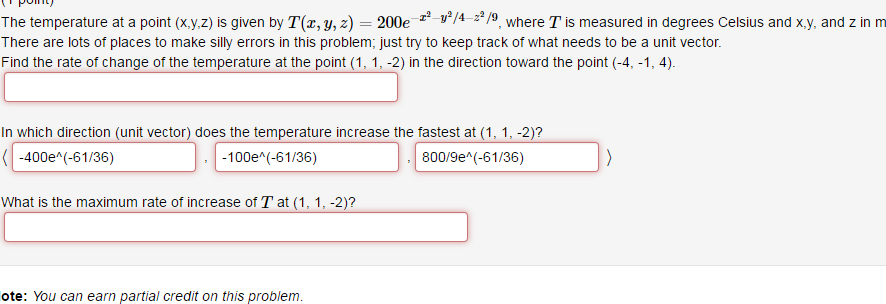 Solved The Temperature At A Point x y z Is Given By Chegg