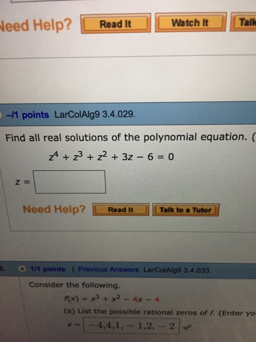 Solved Find All Real Solutions Of The Polynomial Equation. | Chegg.com