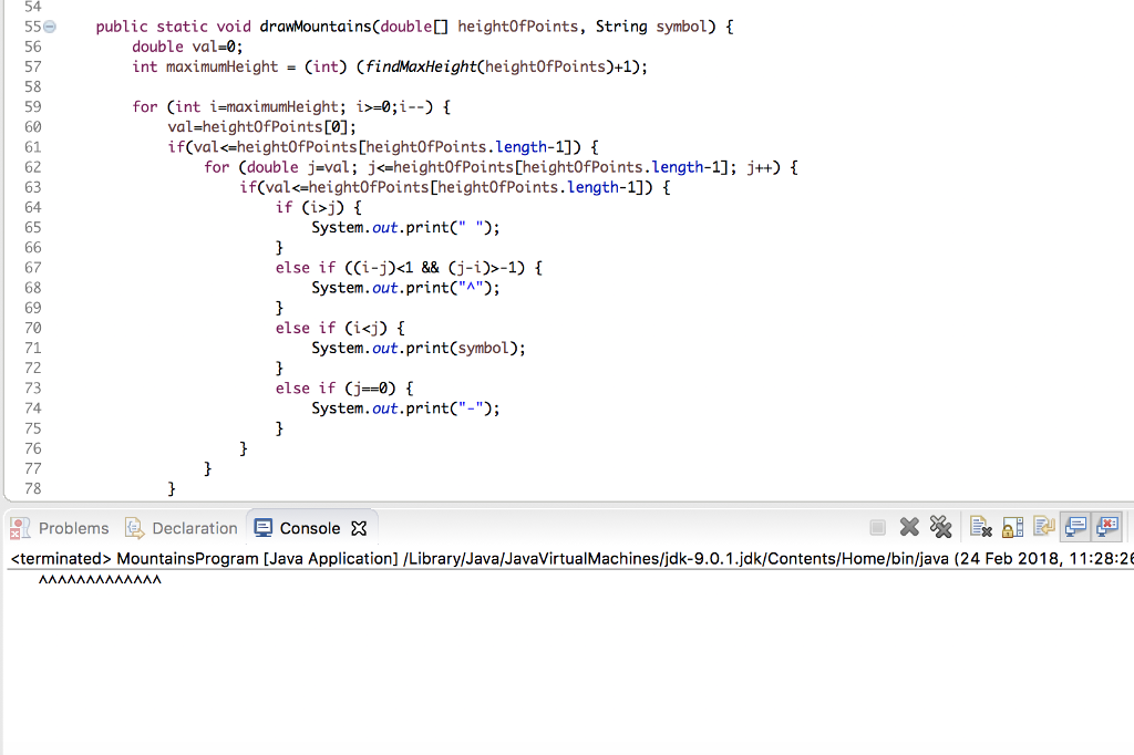 Solved Method to draw the mountain ran Create the | Chegg.com